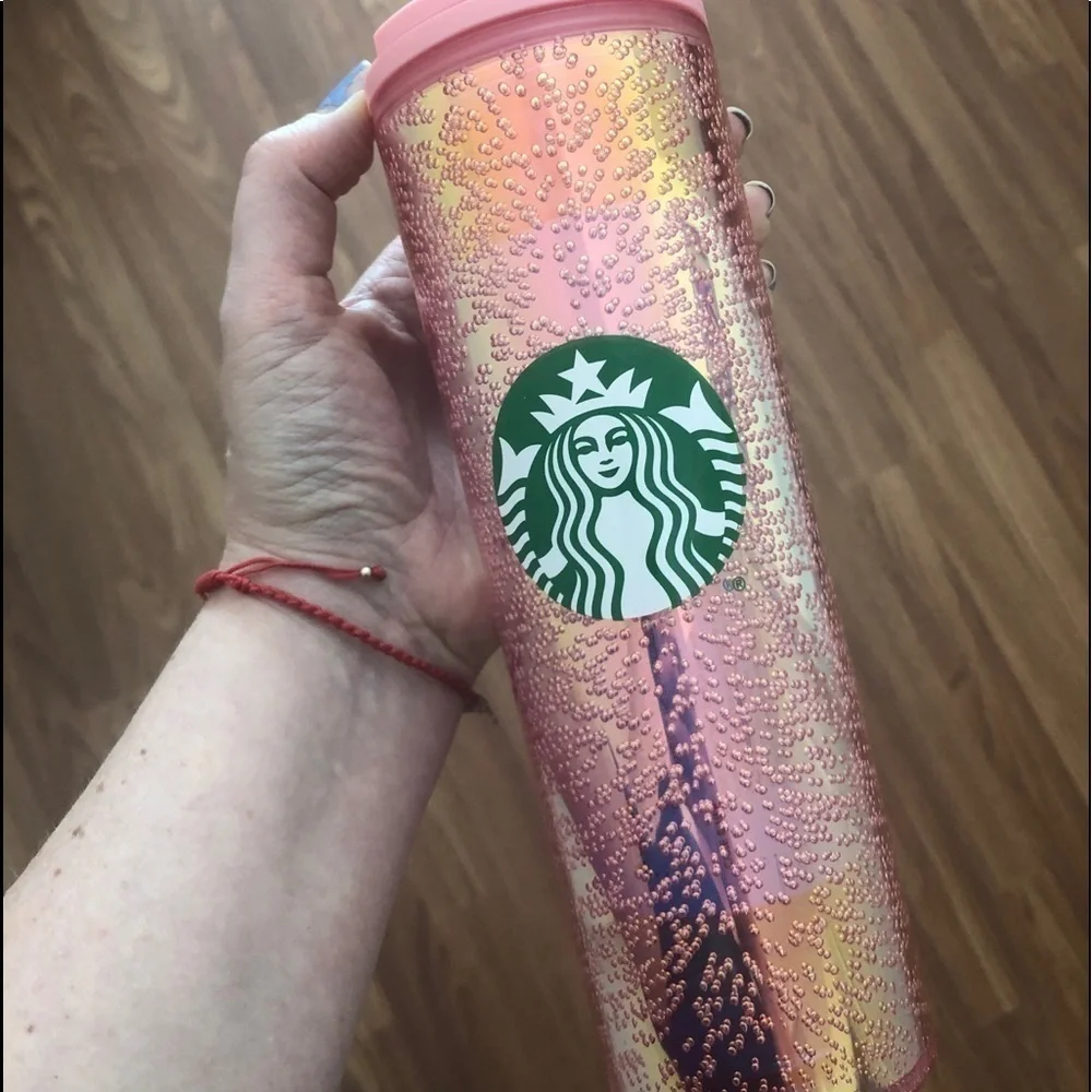 Starbucks Pink Bubbles Christmas Tumbler